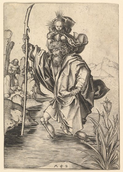 San Cristóbal, ca. 1435-1491 de Martin Schongauer