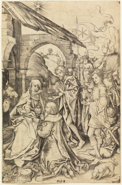 La Adoración de los Magos de Martin Schongauer