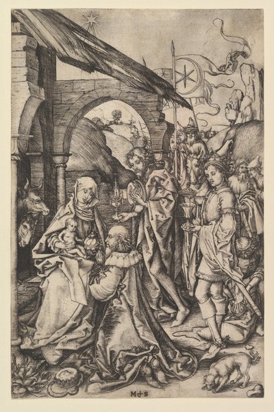La Adoración de los Magos, ca. 1435-1491 de Martin Schongauer