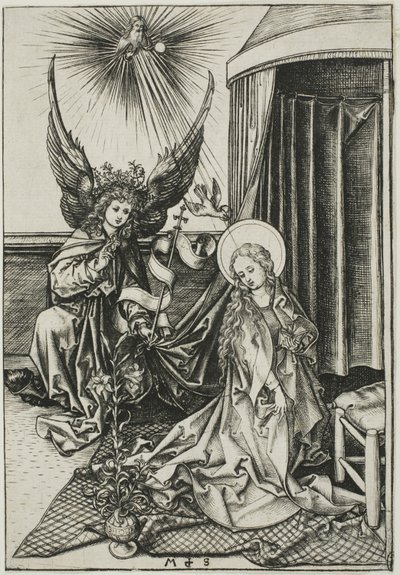 La anunciación de Martin Schongauer