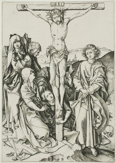 La Crucifixión, de La Pasión de Martin Schongauer