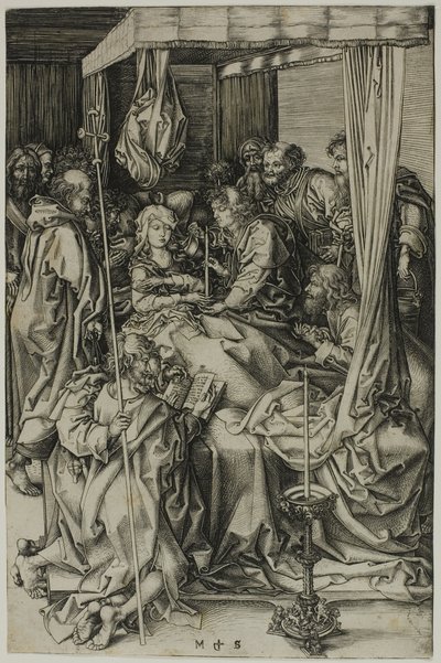 La muerte de la Virgen de Martin Schongauer