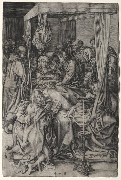 La Muerte de la Virgen de Martin Schongauer