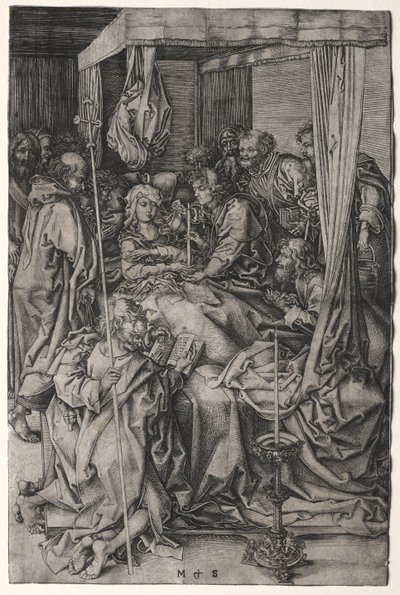 La Muerte de la Virgen de Martin Schongauer