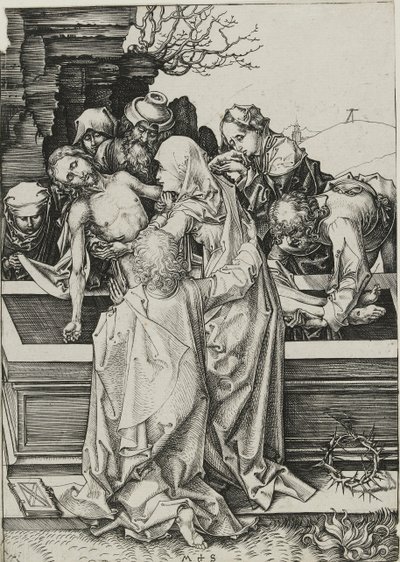 El entierro, finales del siglo XV de Martin Schongauer