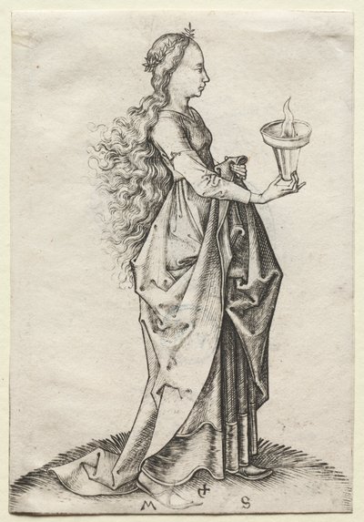 La quinta virgen sabia de Martin Schongauer