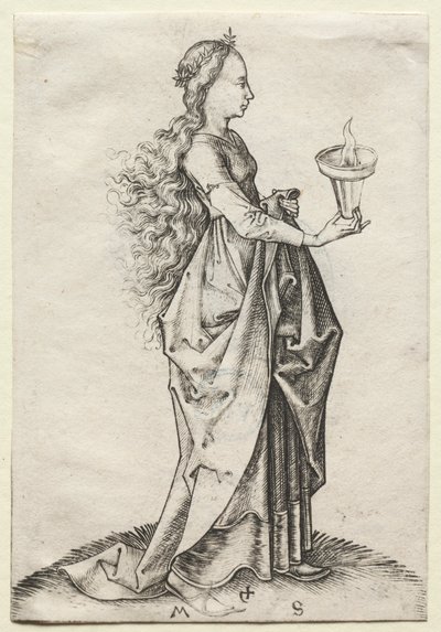 La quinta virgen sabia de Martin Schongauer