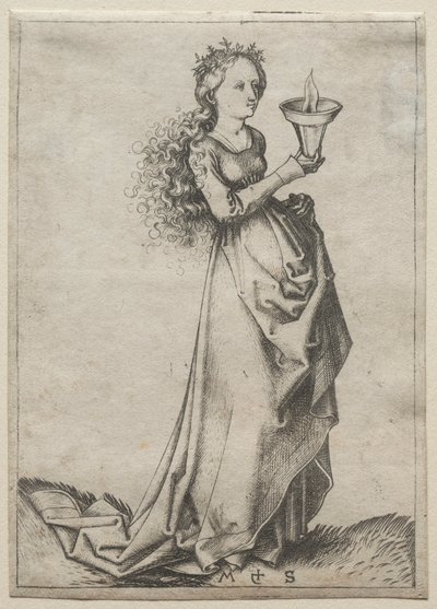 La primera virgen sabia de Martin Schongauer