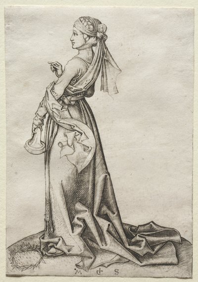 La Primera de las Vírgenes Necias de Martin Schongauer
