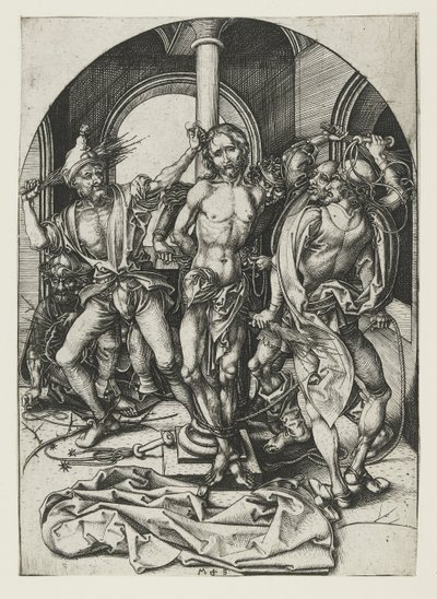 La flagelación, finales del siglo XV de Martin Schongauer