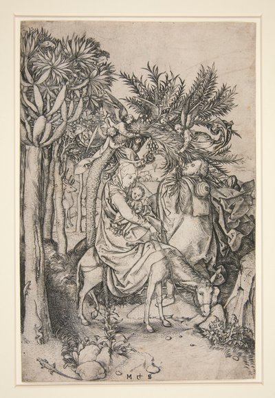La huida a Egipto de Martin Schongauer