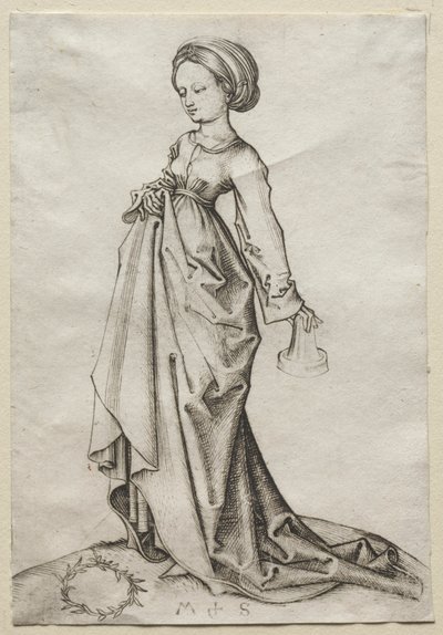 La Segunda de las Vírgenes Necias de Martin Schongauer