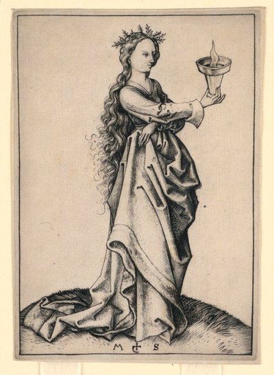 La tercera virgen sabia de Martin Schongauer