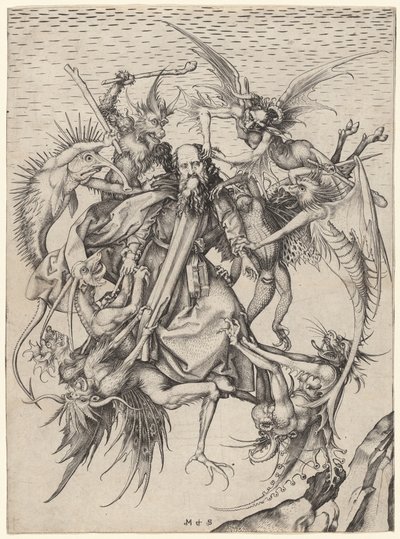 Las Tribulaciones de San Antonio de Martin Schongauer