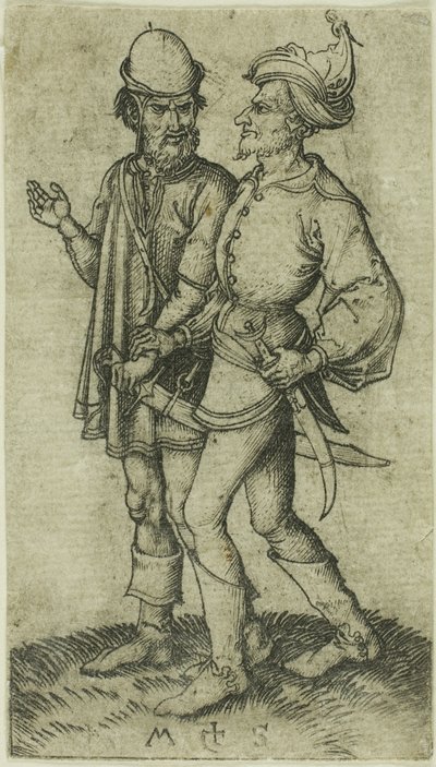 Dos moros en conversación de Martin Schongauer