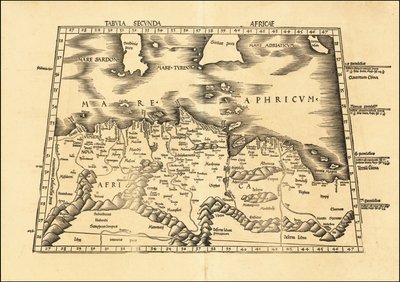 1513 Segundo mapa africano de Ptolomeo por Martin Waldseemüller de Martin Waldseemuller