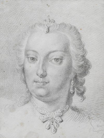 Dibujo de María Teresa de Martin van Meyten 1741 de Martin van Meytens