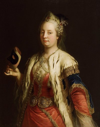Retrato de la emperatriz María Teresa de Austria 1717-1780 con máscara à la Turque, antes de 1750 de Martin van Meytens the Younger