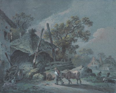 Granja con pajar de Martin von Molitor