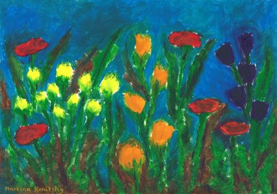 Pradera de flores en verano de Martina Konitzky