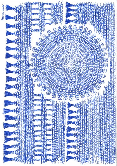 Gancho de tinta azul de Martina Konitzky