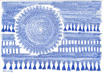 Gancho de tinta azul de Martina Konitzky