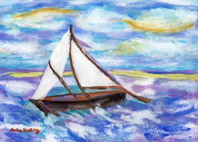 El barco pesquero (Homenaje a Vincent van Gogh) de Martina Konitzky