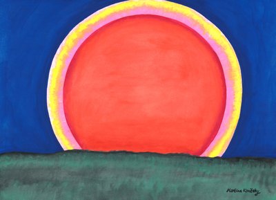 El sol en la tarde sobre el bosque de Martina Konitzky