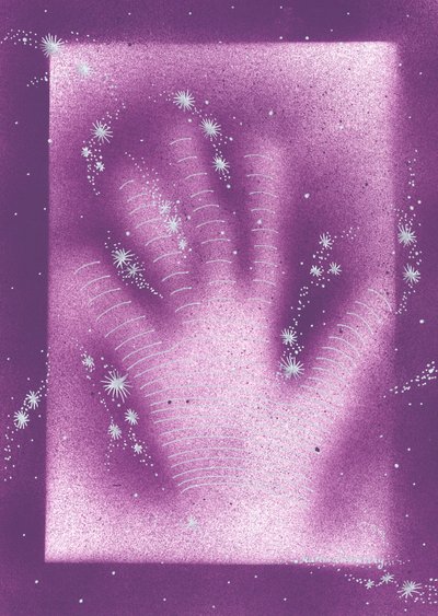 Galaxia y estrellas de plata de Martina Konitzky