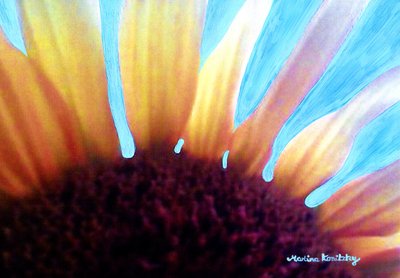 Girasol y cielo de verano de Martina Konitzky