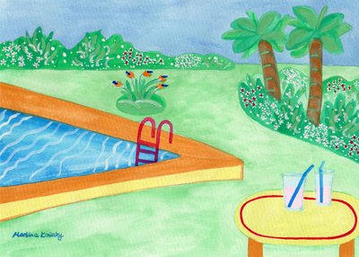 Antes de la lluvia en la piscina de Martina Konitzky