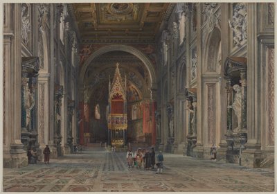 Interior de San Giovanni in Laterano, Roma, c. 1896 de Martino del Don