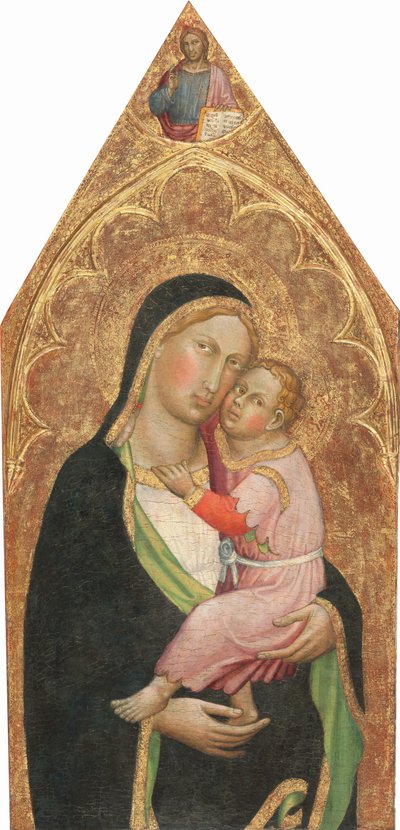 Madonna y Niño, con el Cristo bendiciendo (panel central) de Martino di Bartolomeo di Biagio