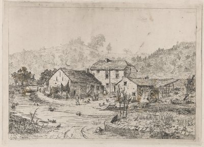 Cortijo al borde del agua de Martinus Antonius Kuytenbrouwer jr.