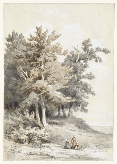 Borde del bosque con figuras de Martinus Antonius Kuytenbrouwer jr.