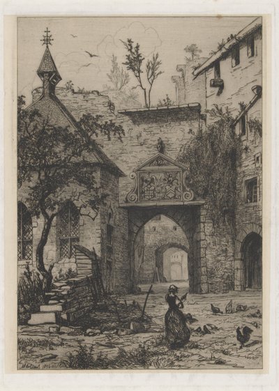 Entrada al castillo de Hollenfeltz. de Martinus Antonius Kuytenbrouwer jr.