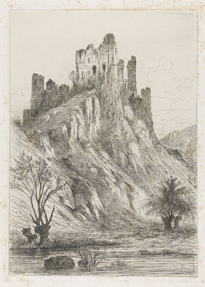 Ruina del castillo de Montaigle de Martinus Antonius Kuytenbrouwer jr.