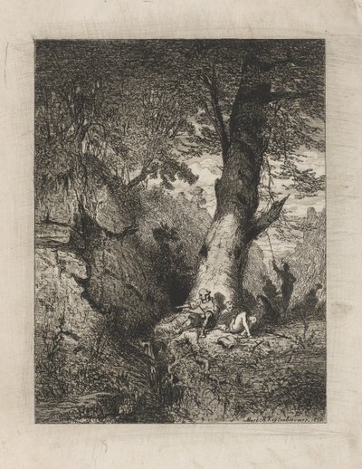 Guerreros descansando bajo un árbol de Martinus Antonius Kuytenbrouwer jr.