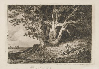 Dos cazadores en el paseo marítimo de Martinus Antonius Kuytenbrouwer jr.