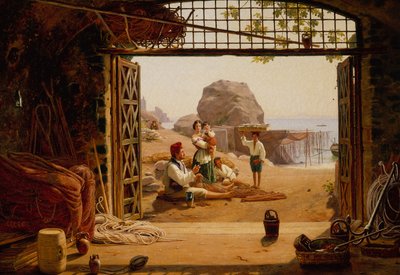 Una Familia de Pescadores Napolitanos de Martinus Rorbye