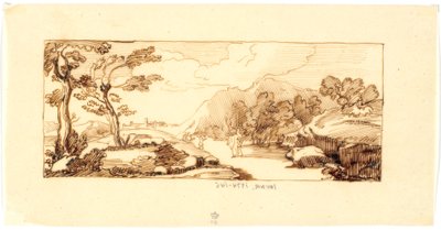 Landschaft mit biblischem Motiv de Martinus Rørbye