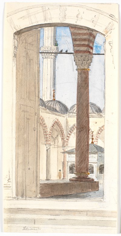 Parte de la mezquita de Süleymaniye de Martinus Rørbye