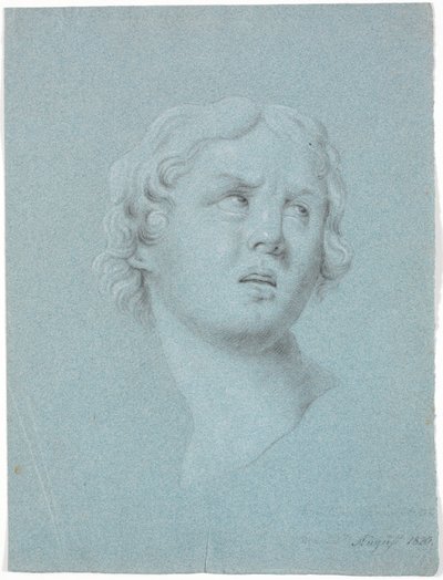 Estudio de cabeza de mujer, girada 3/4 hacia la derecha de Martinus Rørbye