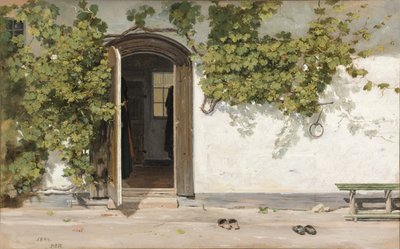 La entrada de la antigua casa parroquial de Hellested de Martinus Rørbye