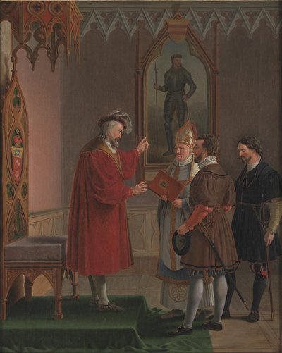 Adolfo, Duque de Schleswig-Holstein, Rechaza la Oferta de Acceder al Trono Danés. Copia de C. W. Eckersberg de Martinus Rørbye