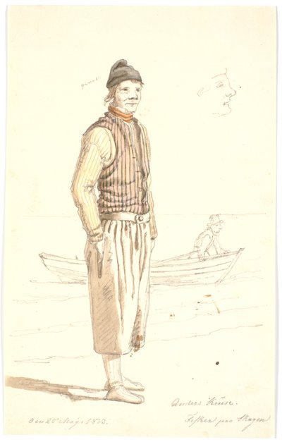 Anders Kruse. Pescador en Skagen de Martinus Rørbye