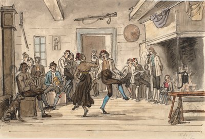 Danza en una casa de campesinos noruega de Martinus Rørbye