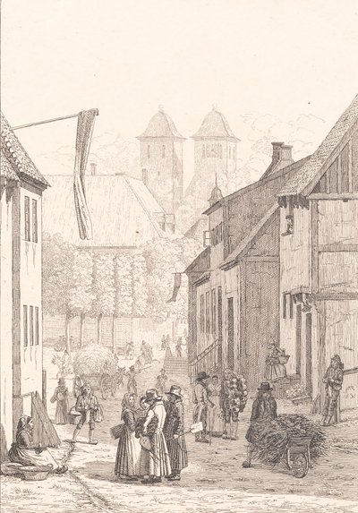 Un día de mercado en Viborg de Martinus Rørbye
