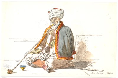 Un fumador de opio turco (Jaia Dervicha) en Chalkis de Martinus Rørbye