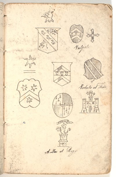 Diferentes escudos de armas y divisas de Martinus Rørbye